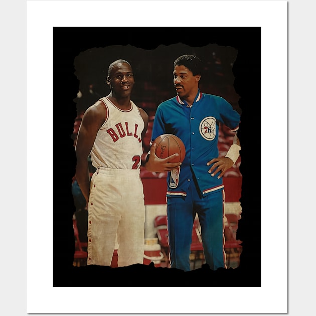 Michael Jordan and Julius Erving Vintage Wall Art by CAH BLUSUKAN